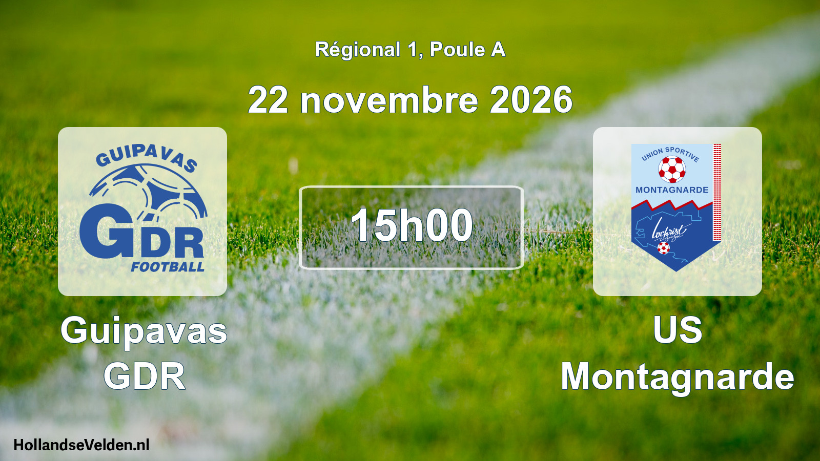 Match programmé: Guipavas GDR - US Montagnarde (22 novembre 2026)