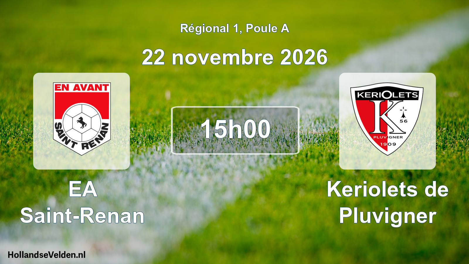 Scheduled Match: EA Saint-Renan - Keriolets de Pluvigner (22 November 2026)