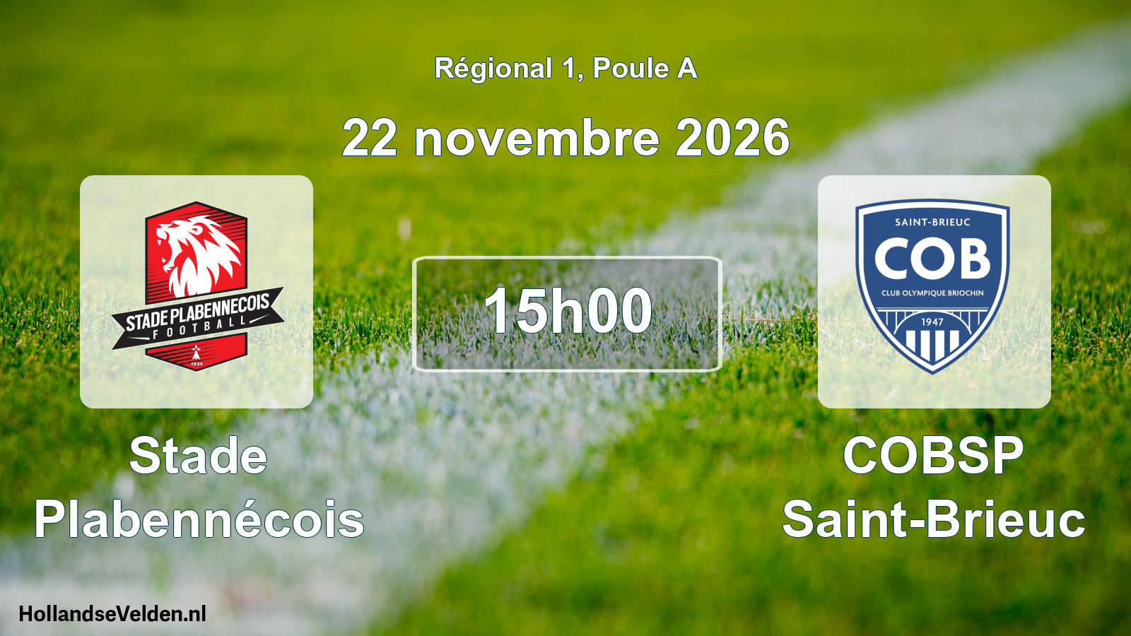 Scheduled Match: Stade Plabennécois - COBSP Saint-Brieuc (22 November 2026)