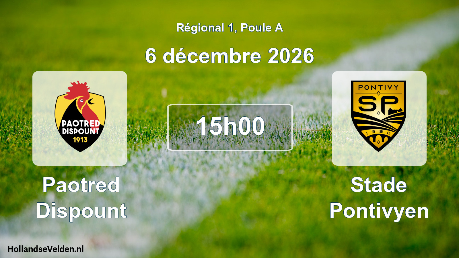 Scheduled Match: Paotred Dispount - Stade Pontivyen (6 December 2026)