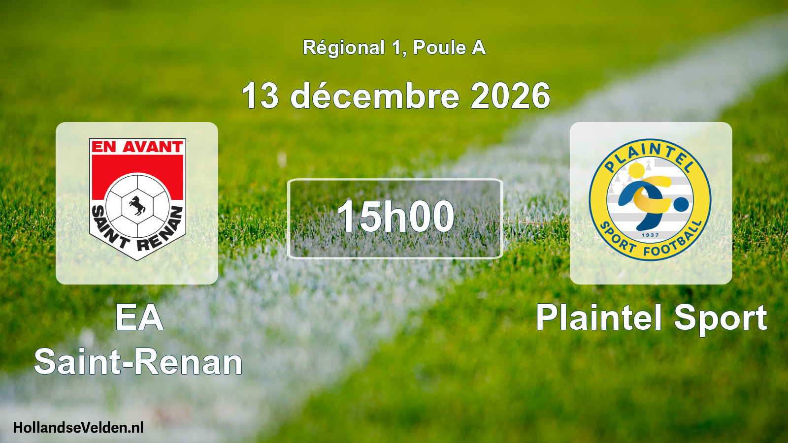 Geplande wedstrijd: EA Saint-Renan - Plaintel Sport (13 december 2026)