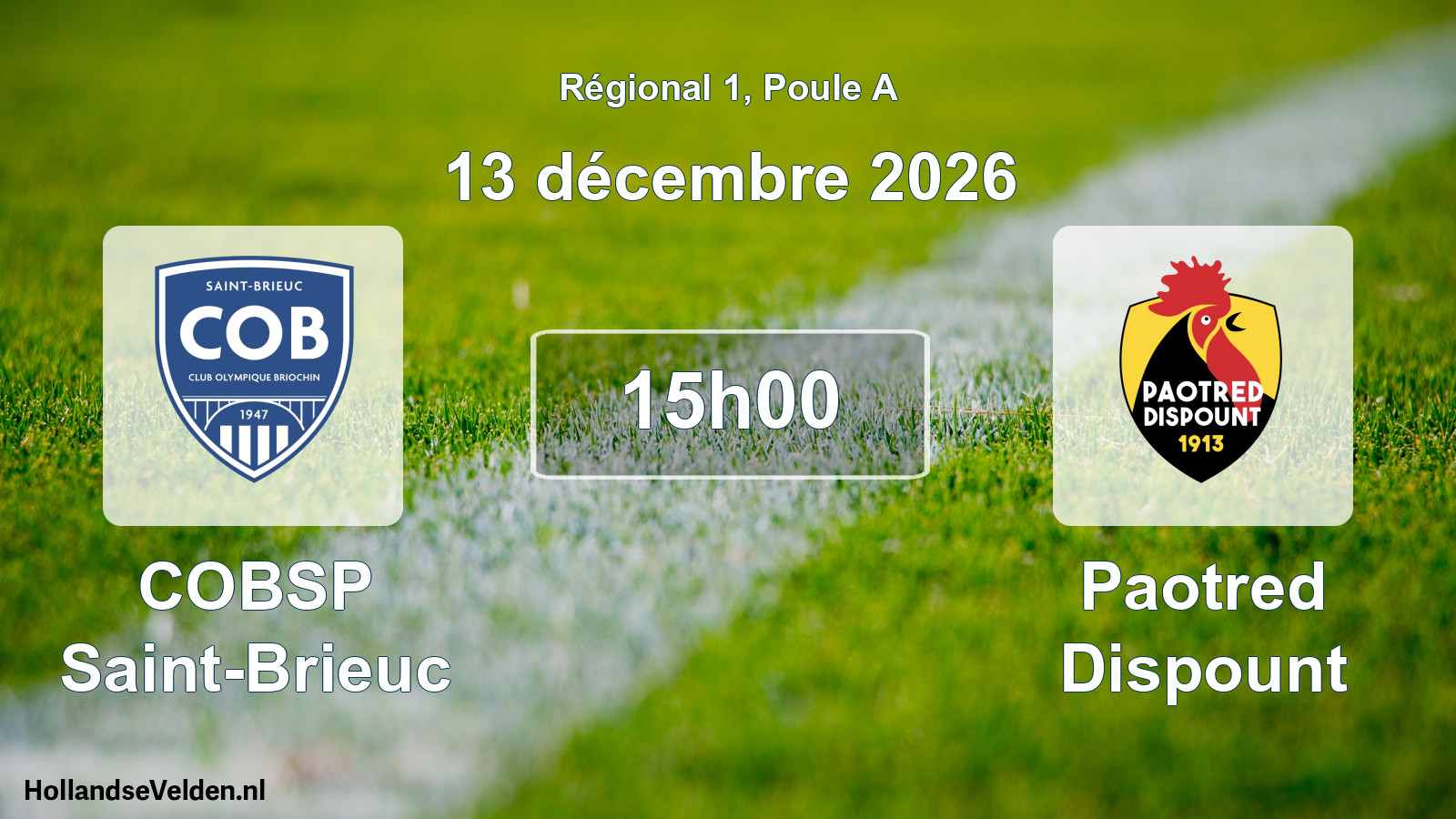 Scheduled Match: COBSP Saint-Brieuc - Paotred Dispount (13 December 2026)