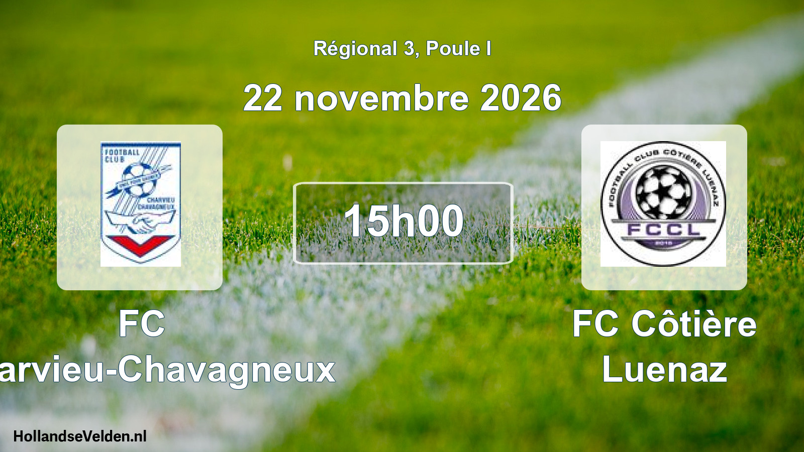 Scheduled Match: FC Charvieu-Chavagneux - FC Côtière Luenaz (22 November 2026)