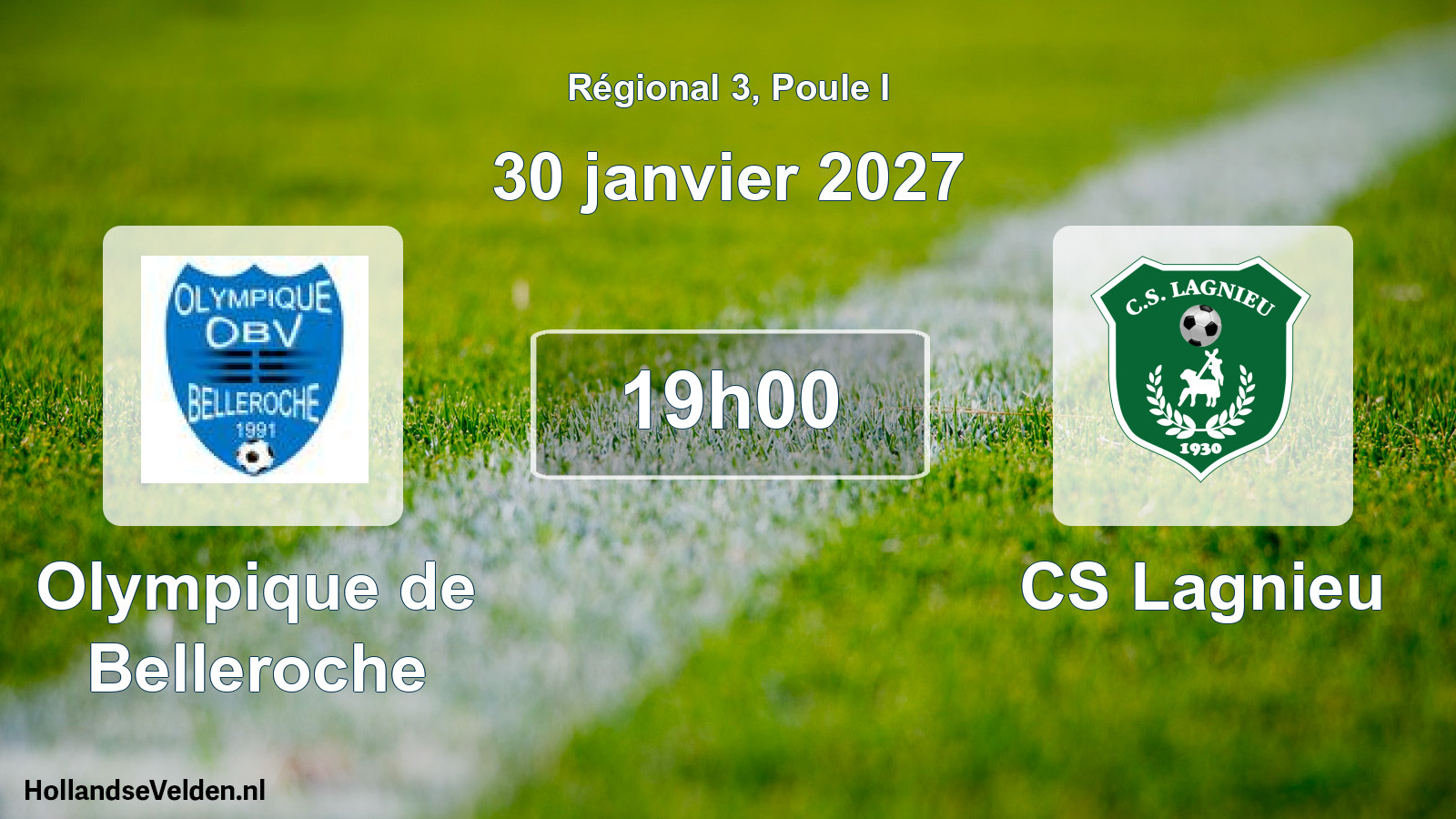 Match programmé: Olympique de Belleroche - CS Lagnieu (30 janvier 2027)