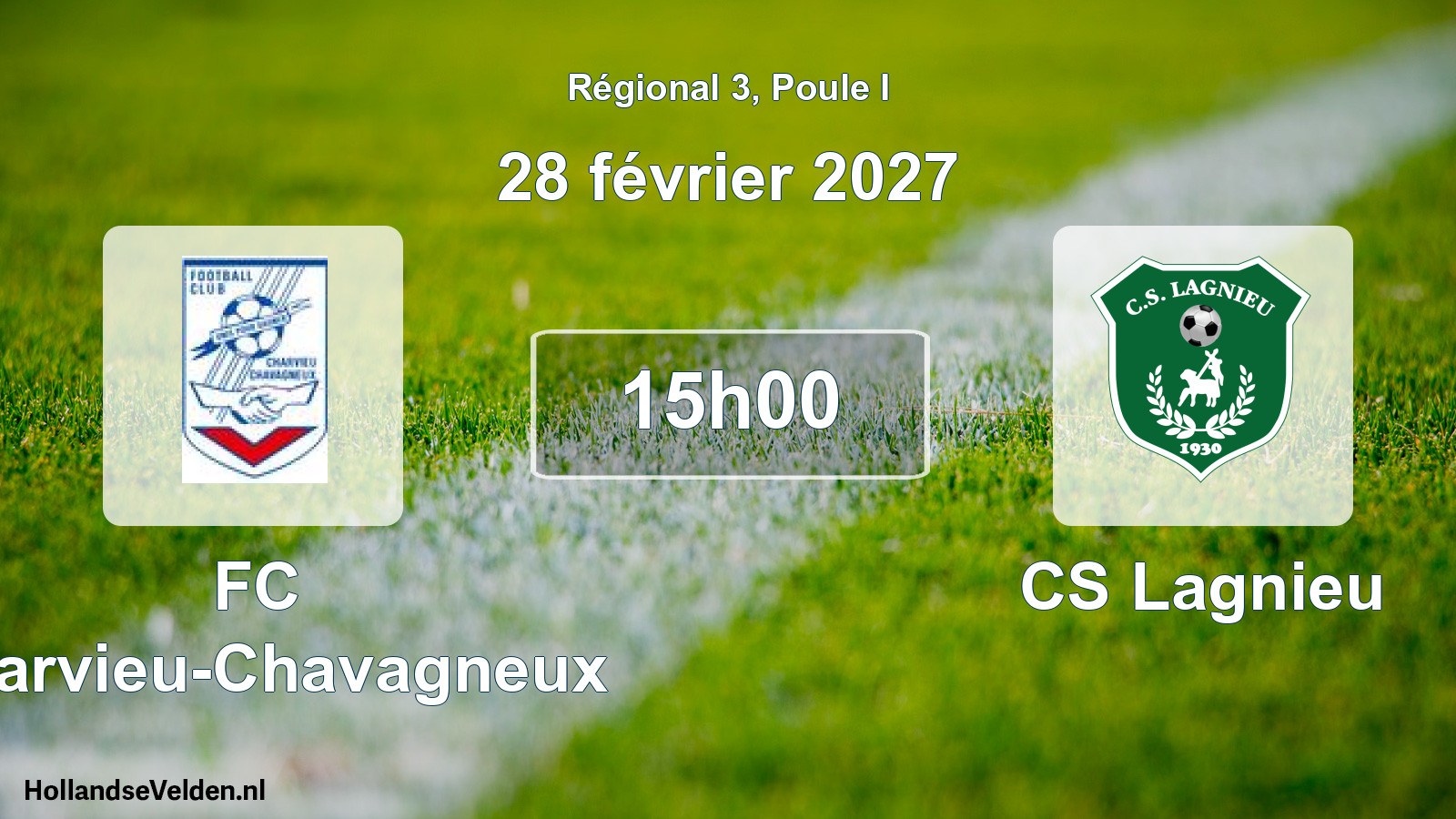 Match programmé: FC Charvieu-Chavagneux - CS Lagnieu (28 février 2027)