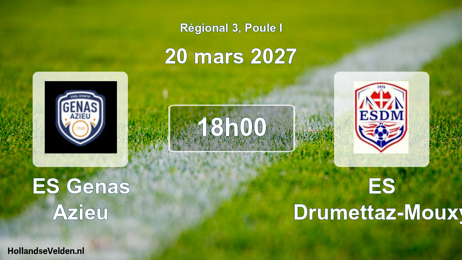 Match programmé: ES Genas Azieu - ES Drumettaz-Mouxy (20 mars 2027)