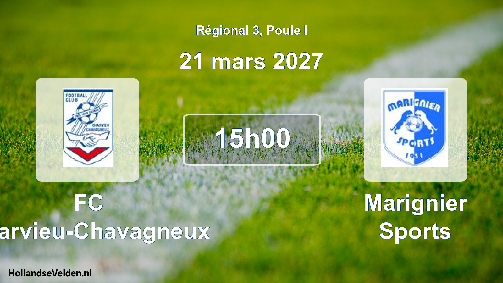 Match programmé: FC Charvieu-Chavagneux - Marignier Sports (21 mars 2027)