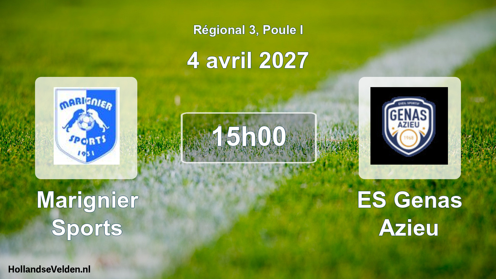 Scheduled Match: Marignier Sports - ES Genas Azieu (4 April 2027)