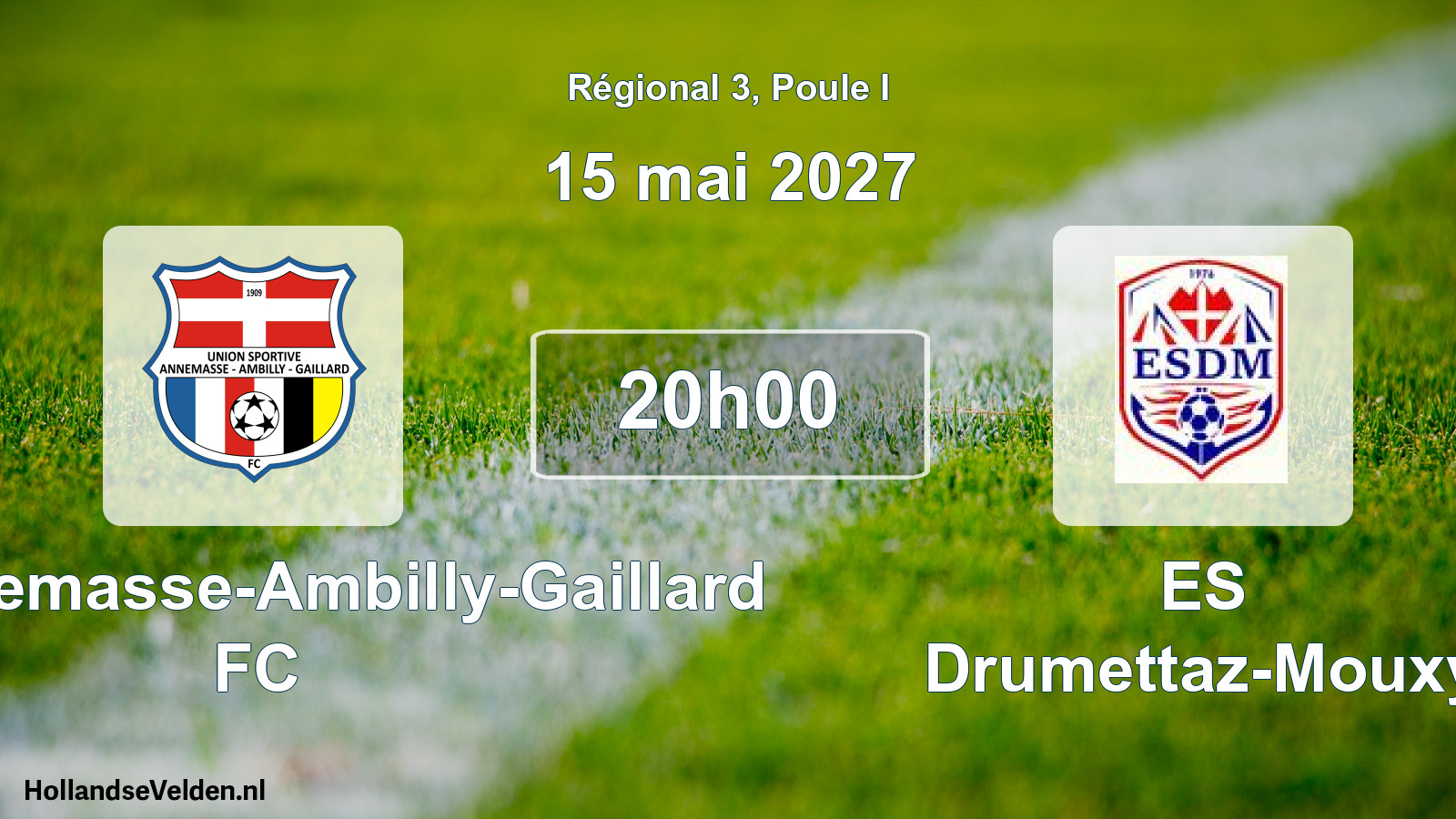 Match programmé: US Annemasse-Ambilly-Gaillard FC - ES Drumettaz-Mouxy (15 mai 2027)