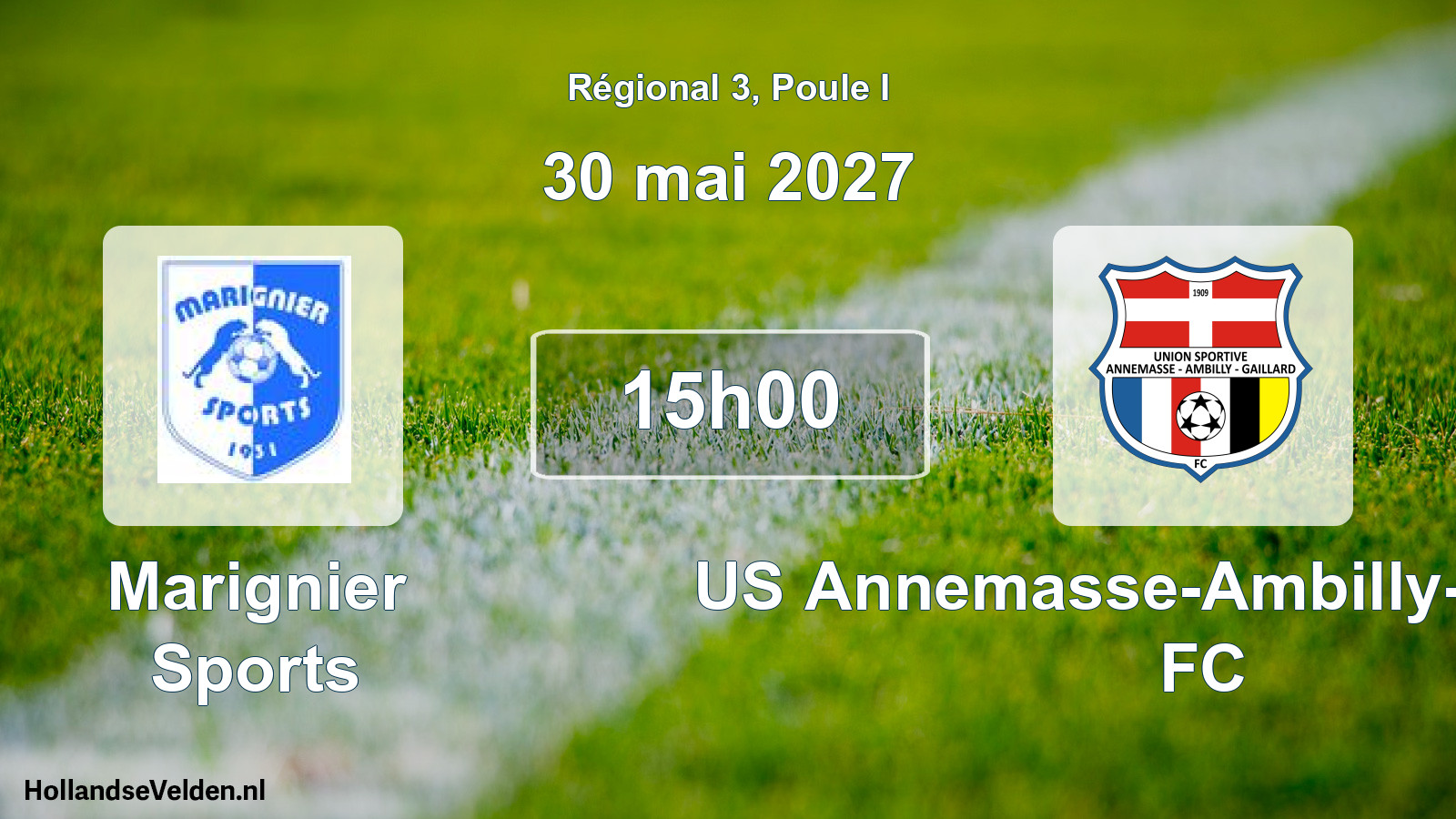 Match programmé: Marignier Sports - US Annemasse-Ambilly-Gaillard FC (30 mai 2027)