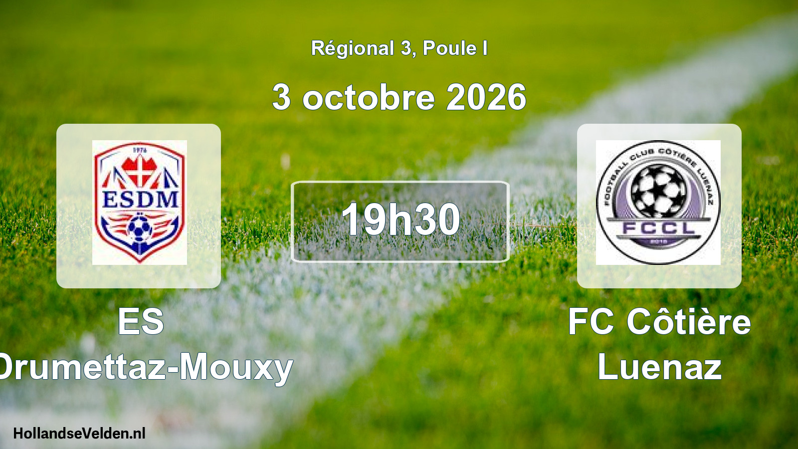 Scheduled Match: ES Drumettaz-Mouxy - FC Côtière Luenaz (3 October 2026)