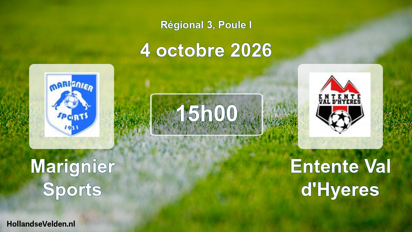 Scheduled Match: Marignier Sports - Entente Val d'Hyeres (4 October 2026)