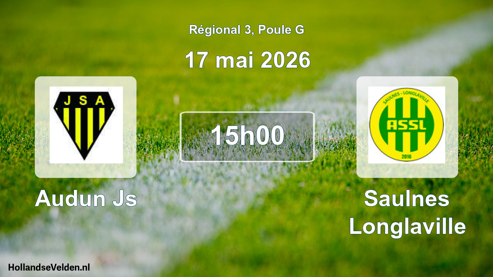 Geplande wedstrijd: Audun Js - Saulnes Longlaville (17 mai 2026)