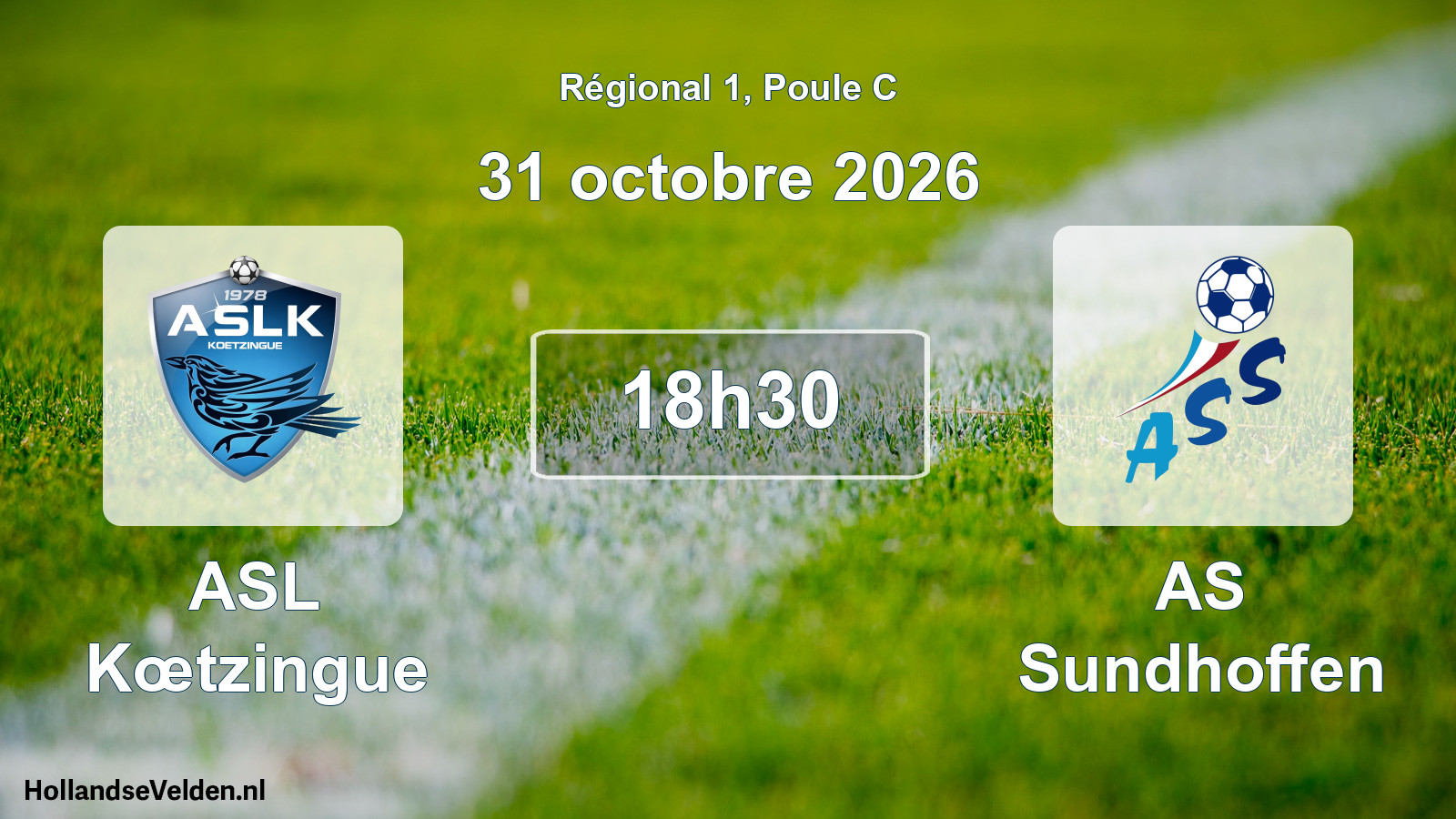 Match programmé: ASL Kœtzingue - AS Sundhoffen (31 octobre 2026)