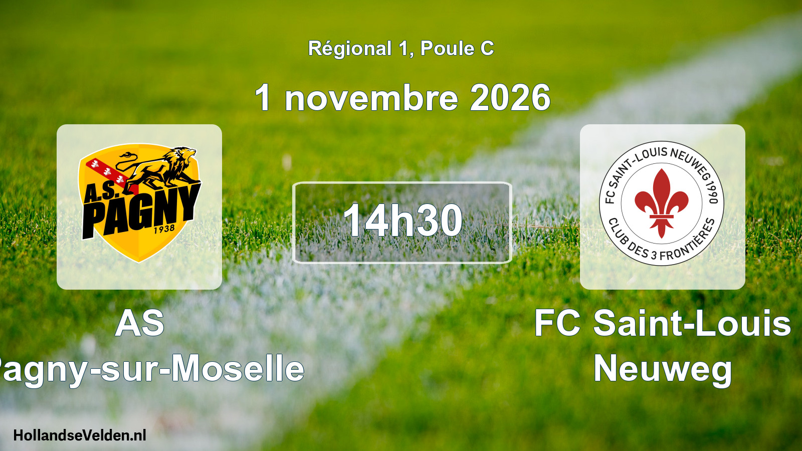 Scheduled Match: AS Pagny-sur-Moselle - FC Saint-Louis Neuweg (1 November 2026)