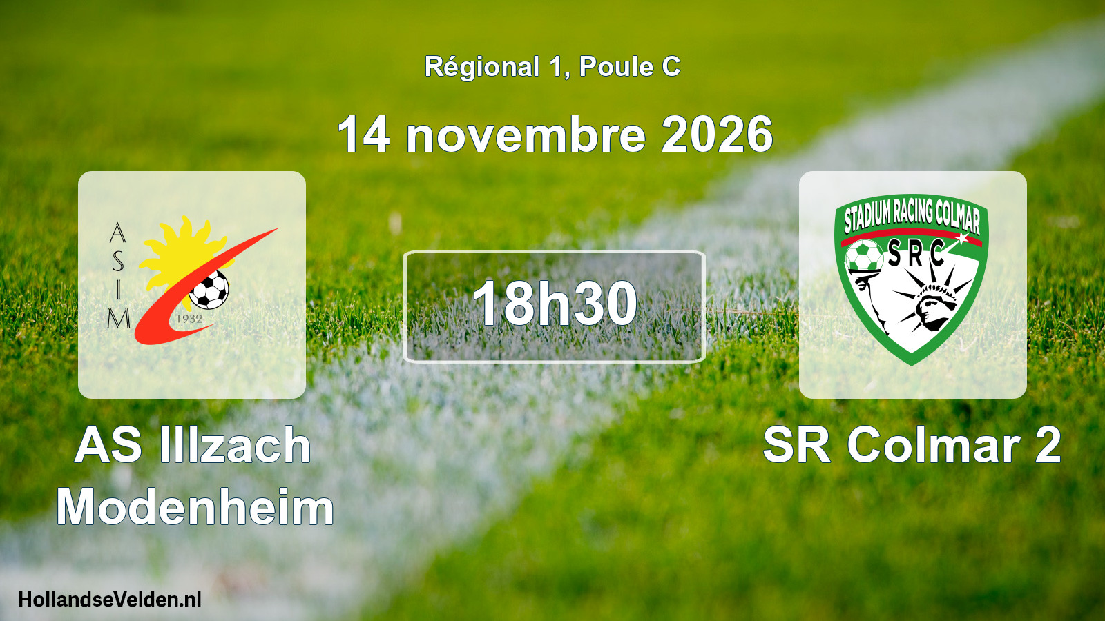 Match programmé: AS Illzach Modenheim - SR Colmar 2 (14 novembre 2026)