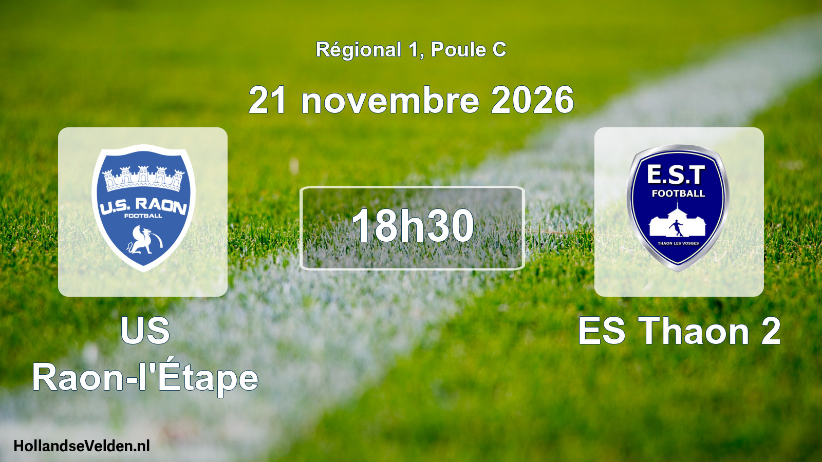 Match programmé: US Raon-l'Étape - ES Thaon 2 (21 novembre 2026)