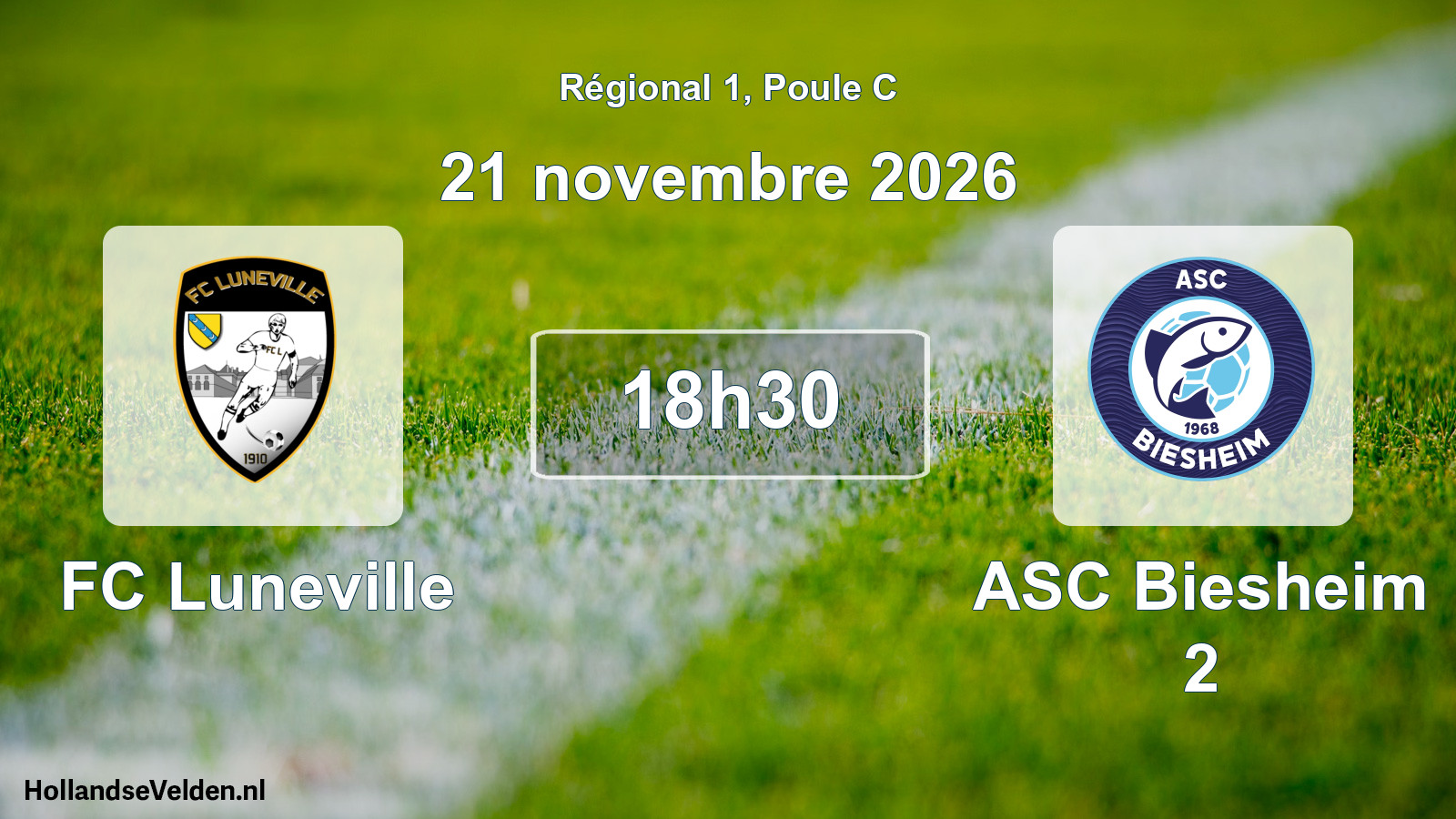 Match programmé: FC Luneville - ASC Biesheim 2 (21 novembre 2026)
