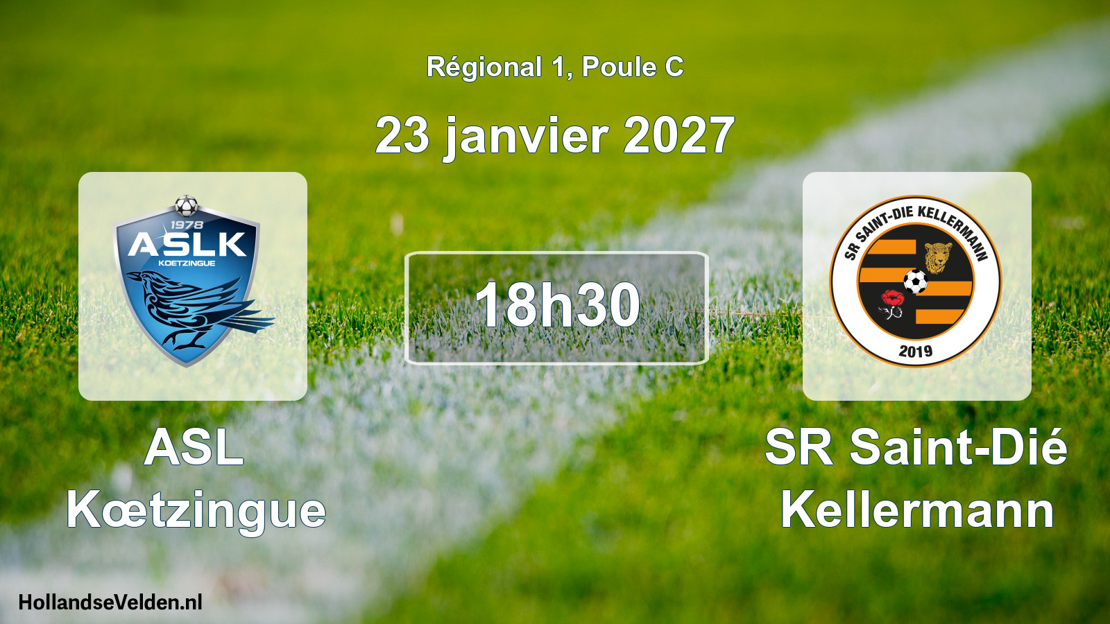 Match programmé: ASL Kœtzingue - SR Saint-Dié Kellermann (23 janvier 2027)