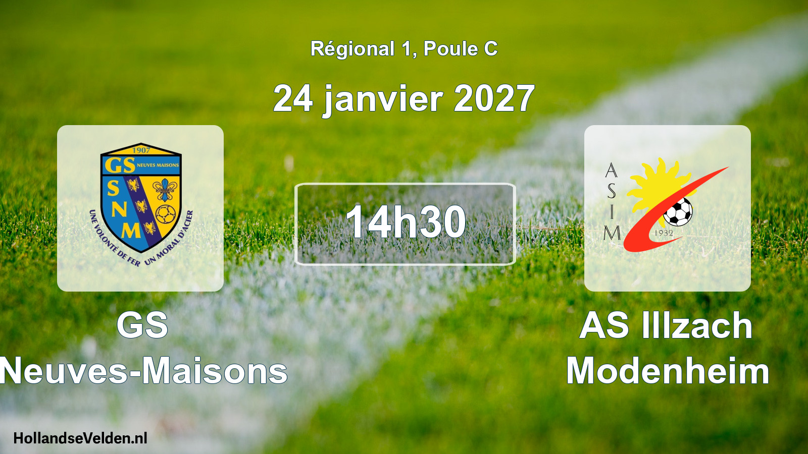 Match programmé: GS Neuves-Maisons - AS Illzach Modenheim (24 janvier 2027)