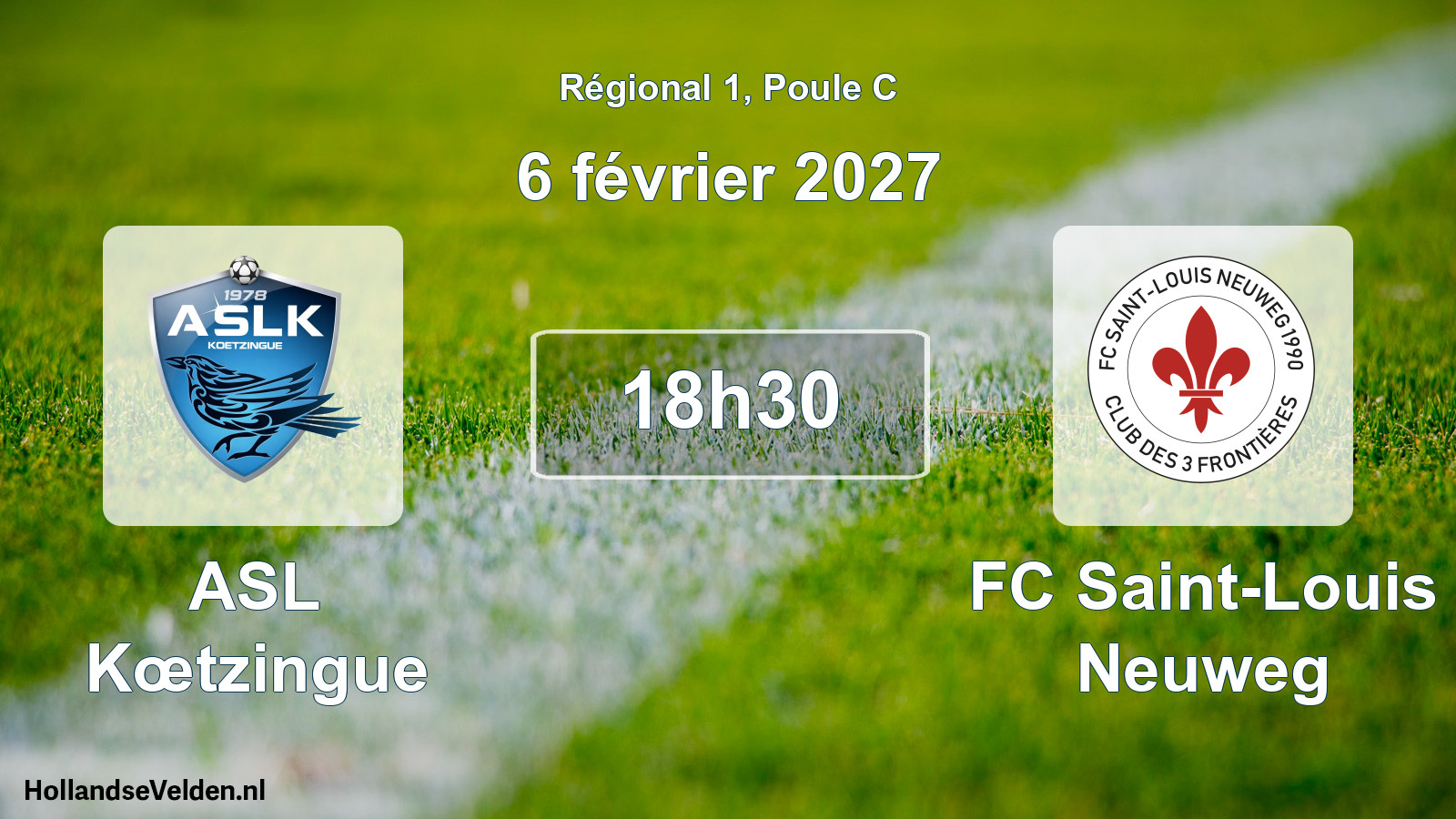 Match programmé: ASL Kœtzingue - FC Saint-Louis Neuweg (6 février 2027)