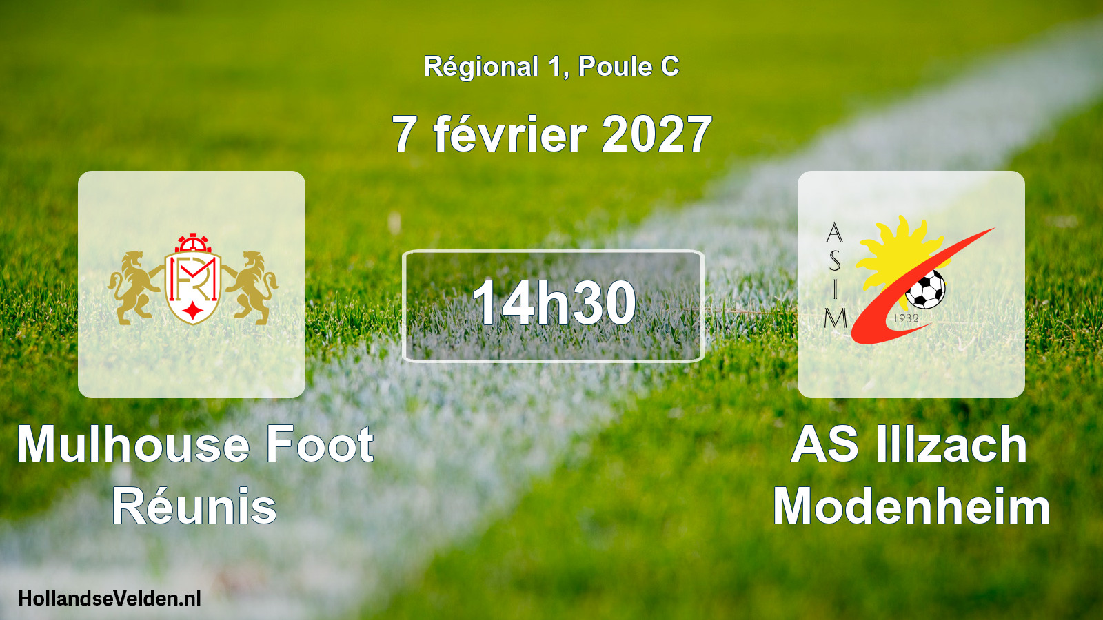 Match programmé: Mulhouse Foot Réunis - AS Illzach Modenheim (7 février 2027)