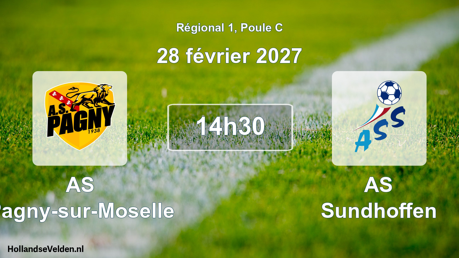 Match programmé: AS Pagny-sur-Moselle - AS Sundhoffen (28 février 2027)