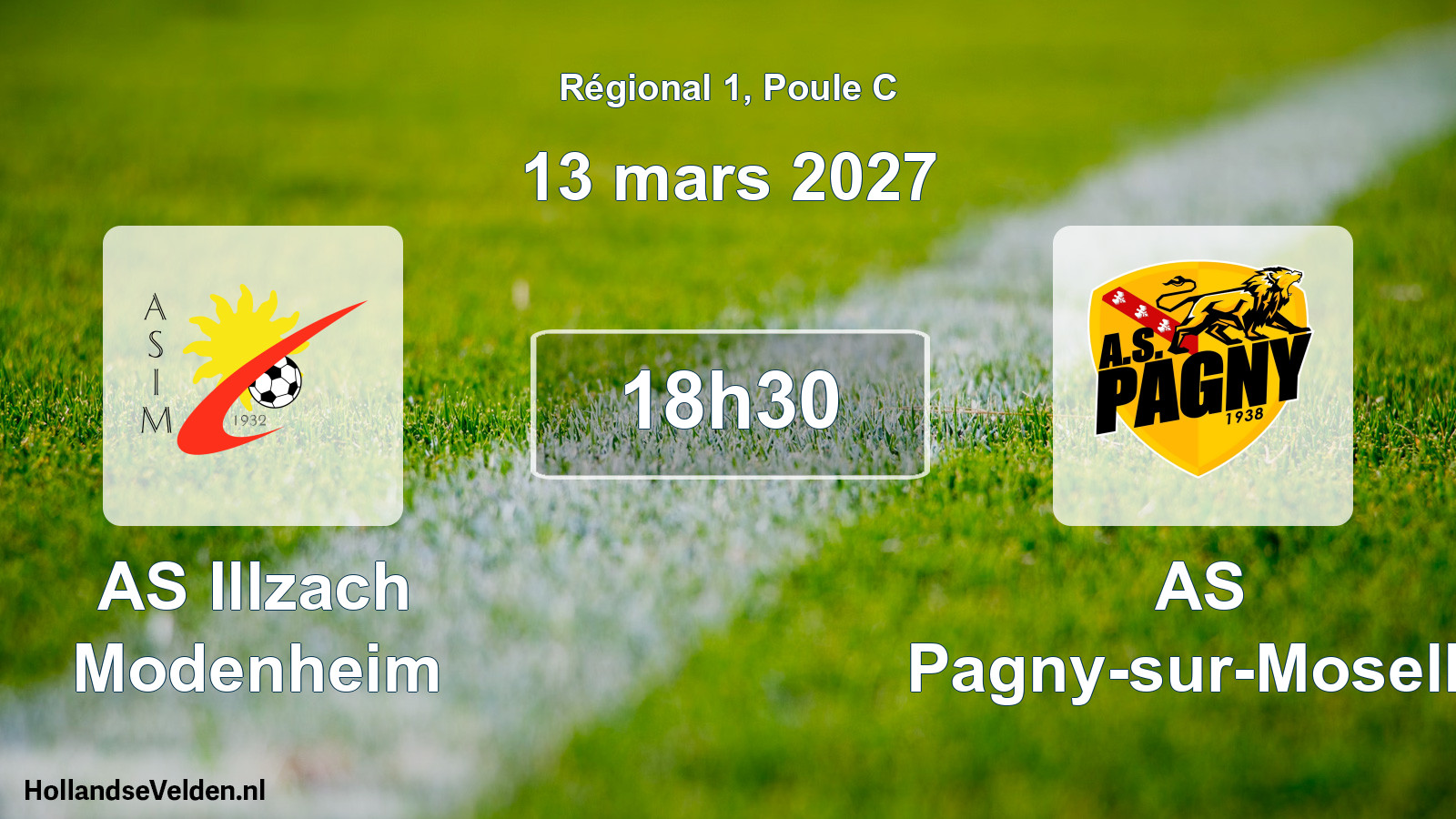 Match programmé: AS Illzach Modenheim - AS Pagny-sur-Moselle (13 mars 2027)