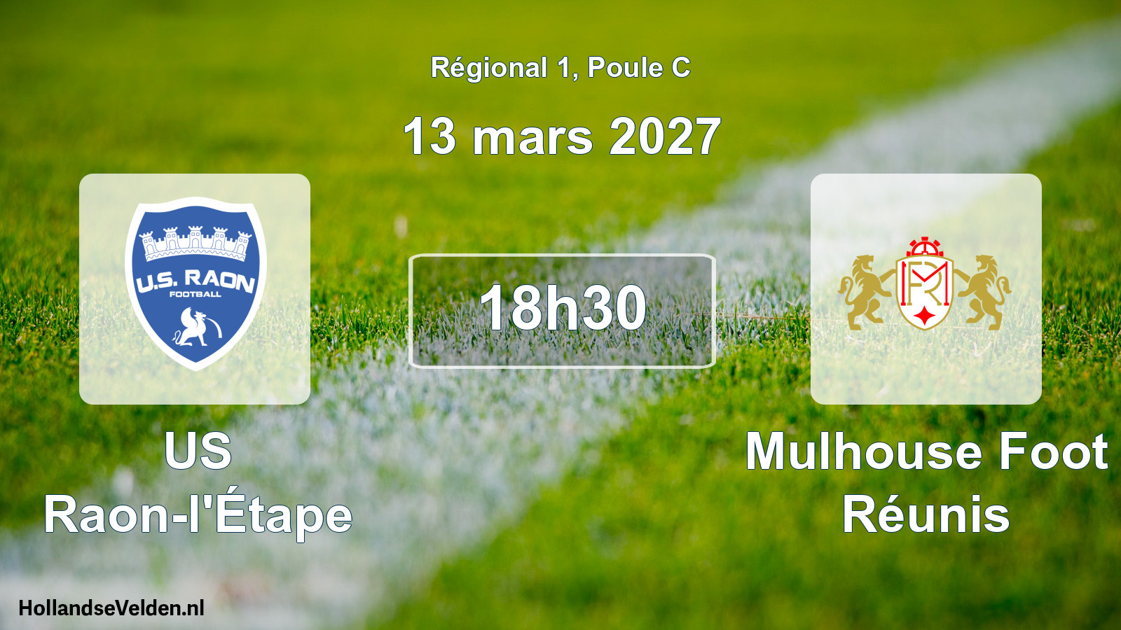 Match programmé: US Raon-l'Étape - Mulhouse Foot Réunis (13 mars 2027)