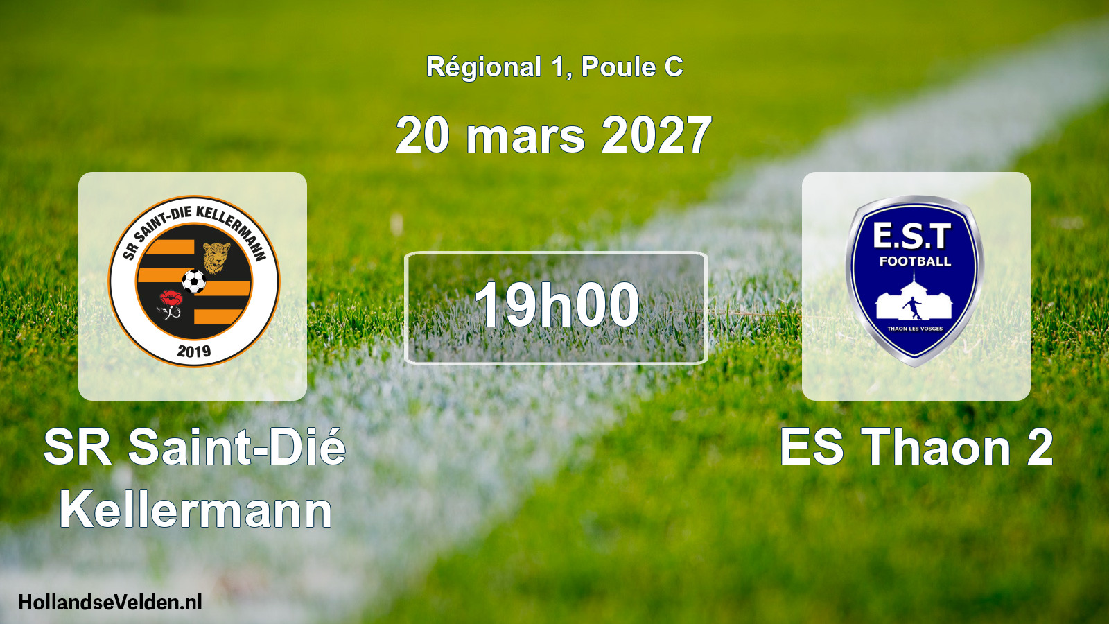 Match programmé: SR Saint-Dié Kellermann - ES Thaon 2 (20 mars 2027)