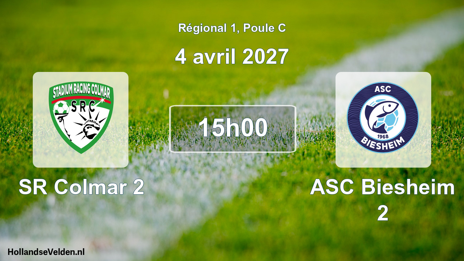 Match programmé: SR Colmar 2 - ASC Biesheim 2 (4 avril 2027)