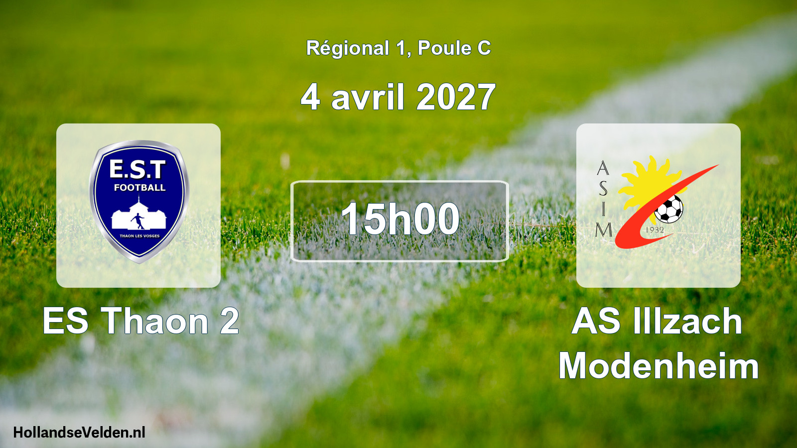 Match programmé: ES Thaon 2 - AS Illzach Modenheim (4 avril 2027)