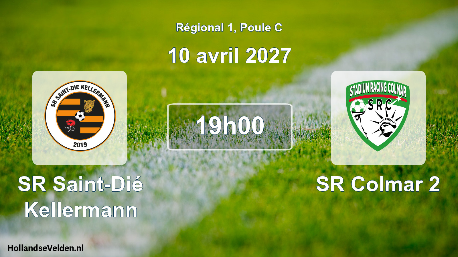 Match programmé: SR Saint-Dié Kellermann - SR Colmar 2 (10 avril 2027)