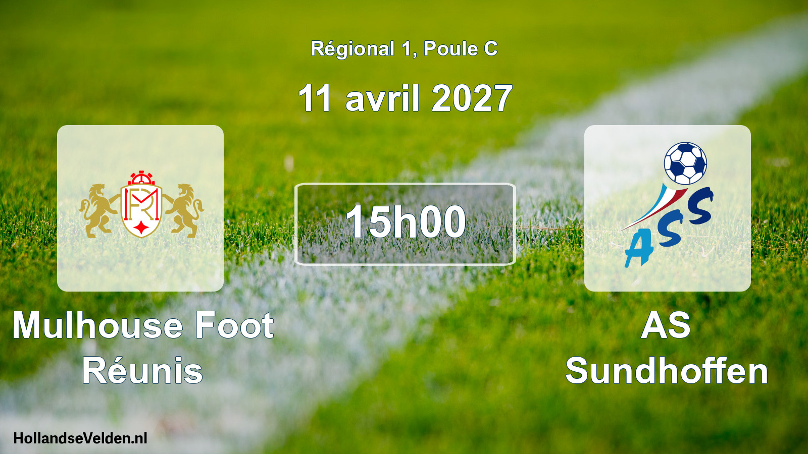 Match programmé: Mulhouse Foot Réunis - AS Sundhoffen (11 avril 2027)