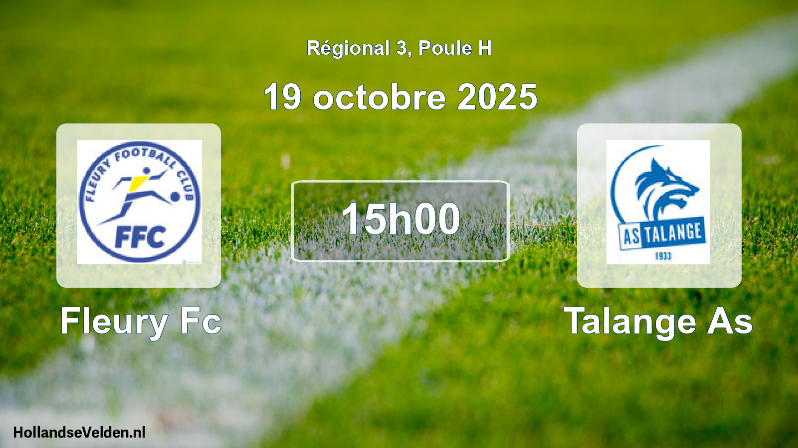 Scheduled Match: Fleury Fc - Talange As (19 October 2025)