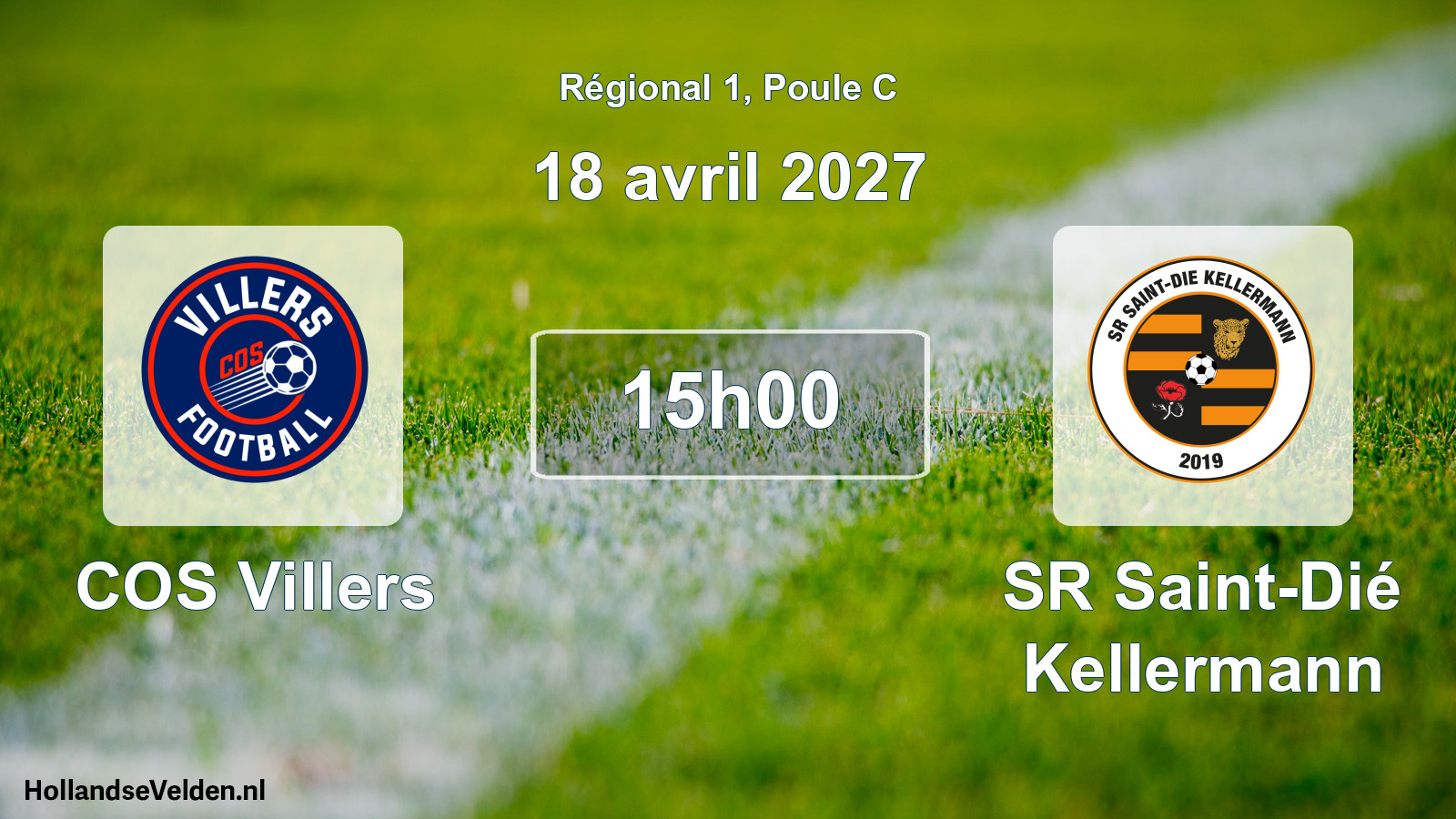 Match programmé: COS Villers - SR Saint-Dié Kellermann (18 avril 2027)