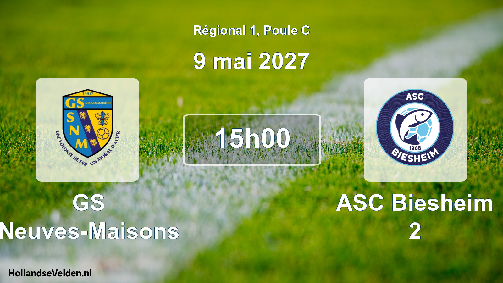 Match programmé: GS Neuves-Maisons - ASC Biesheim 2 (9 mai 2027)