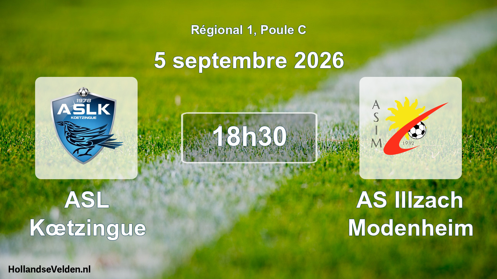 Match programmé: ASL Kœtzingue - AS Illzach Modenheim (5 septembre 2026)