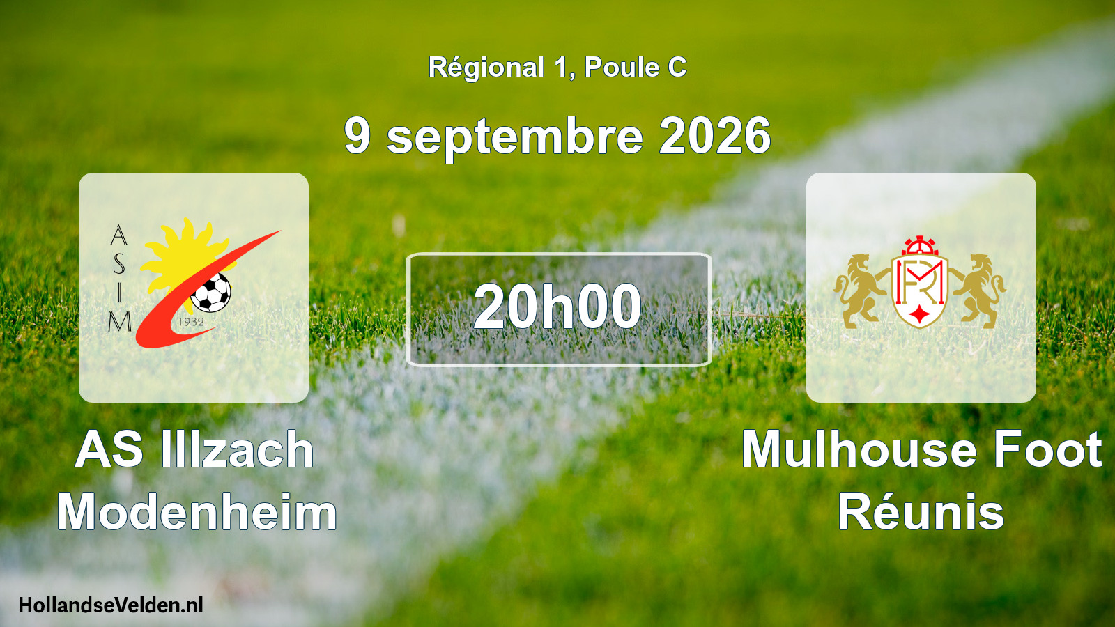 Match programmé: AS Illzach Modenheim - Mulhouse Foot Réunis (9 septembre 2026)
