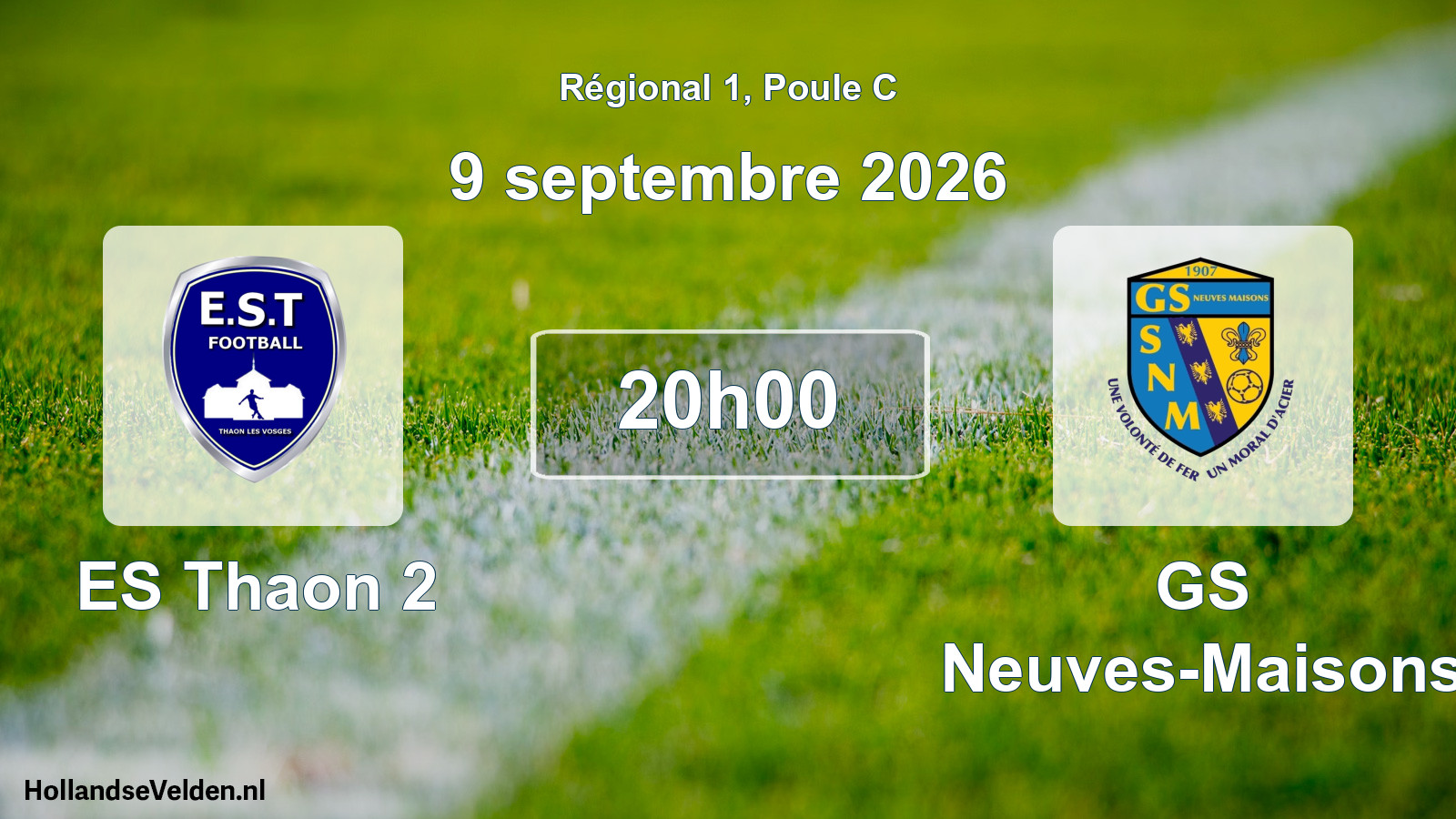 Match programmé: ES Thaon 2 - GS Neuves-Maisons (9 septembre 2026)