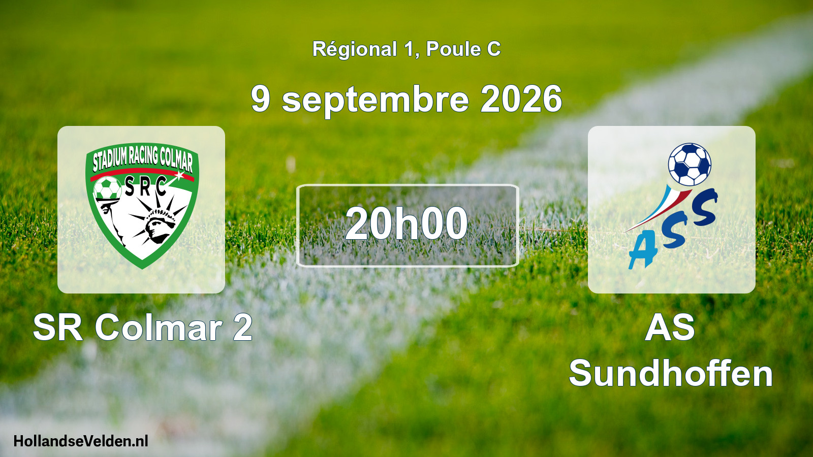 Match programmé: SR Colmar 2 - AS Sundhoffen (9 septembre 2026)