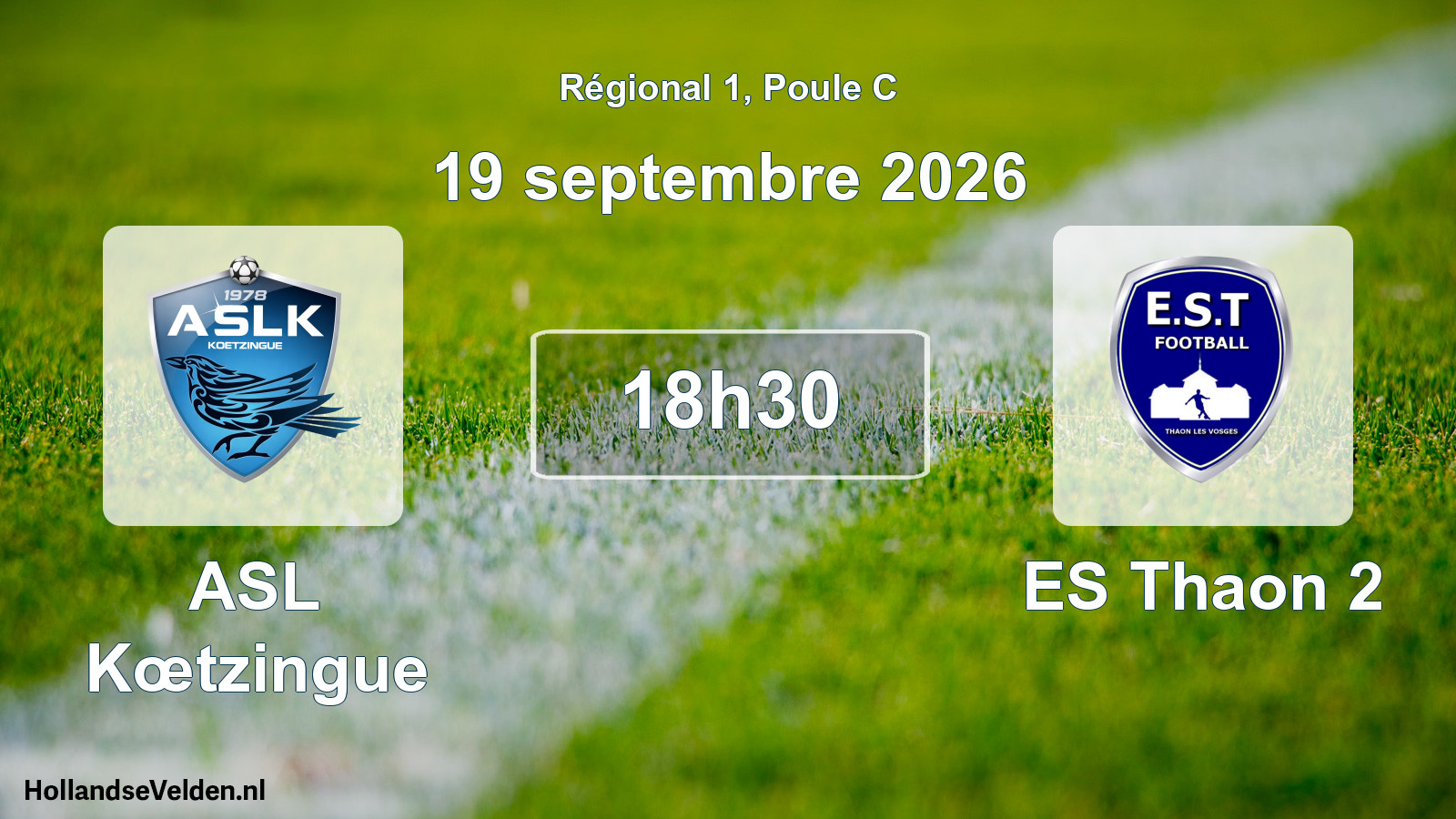 Match programmé: ASL Kœtzingue - ES Thaon 2 (19 septembre 2026)