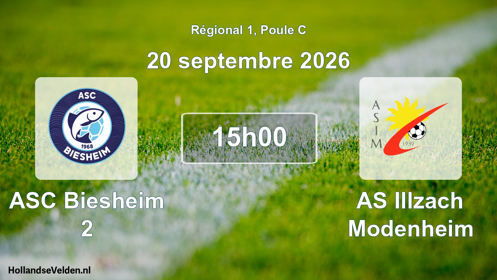 Scheduled Match: ASC Biesheim 2 - AS Illzach Modenheim (20 September 2026)