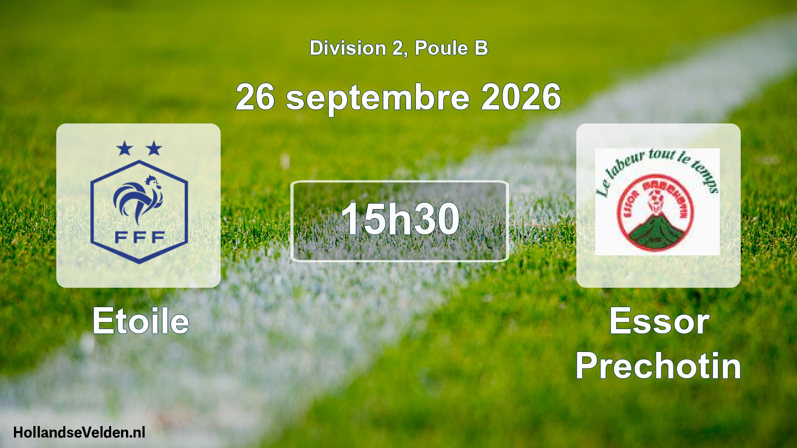 Match programmé: Etoile - Essor Prechotin (26 septembre 2026)