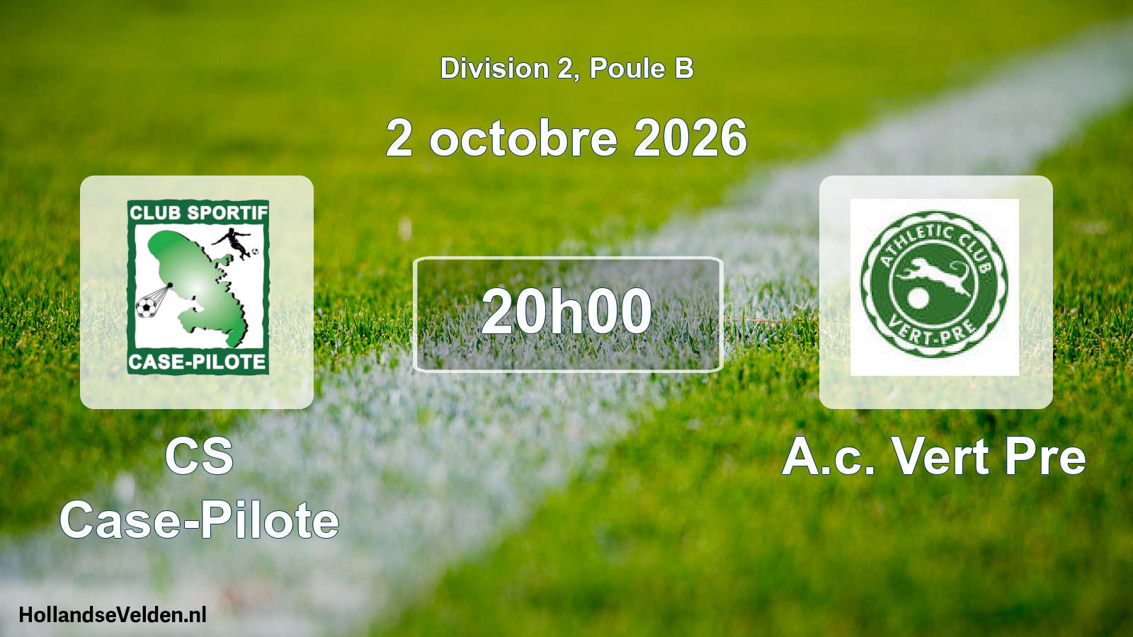 Match programmé: CS Case-Pilote - A.c. Vert Pre (2 octobre 2026)