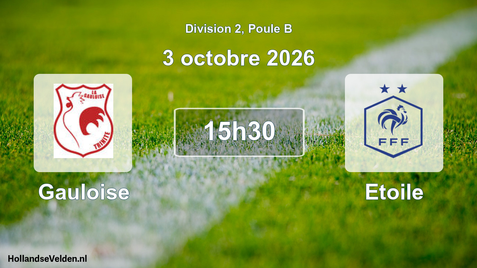 Match programmé: Gauloise - Etoile (3 octobre 2026)