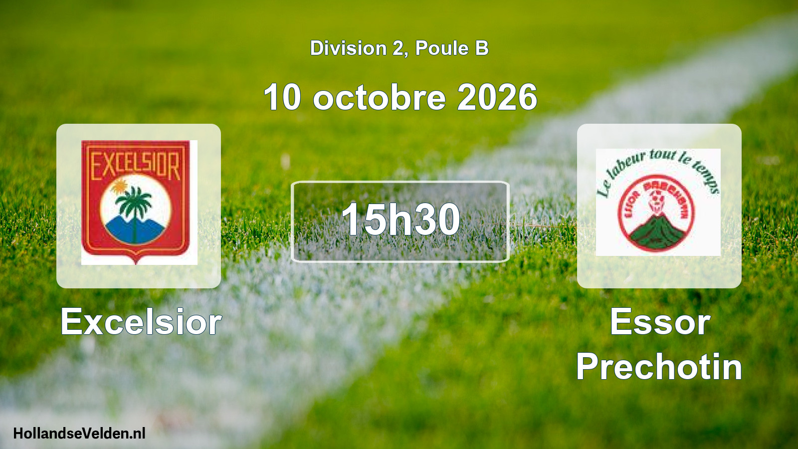 Match programmé: Excelsior - Essor Prechotin (10 octobre 2026)