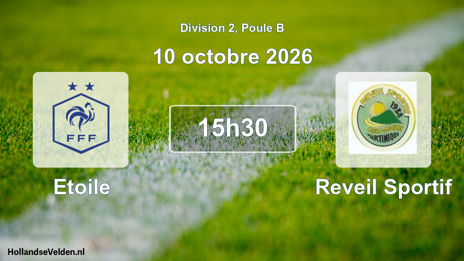 Match programmé: Etoile - Reveil Sportif (10 octobre 2026)