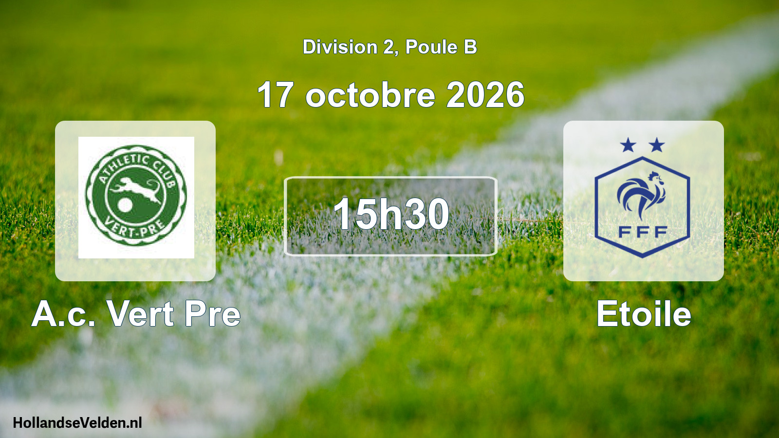 Match programmé: A.c. Vert Pre - Etoile (17 octobre 2026)