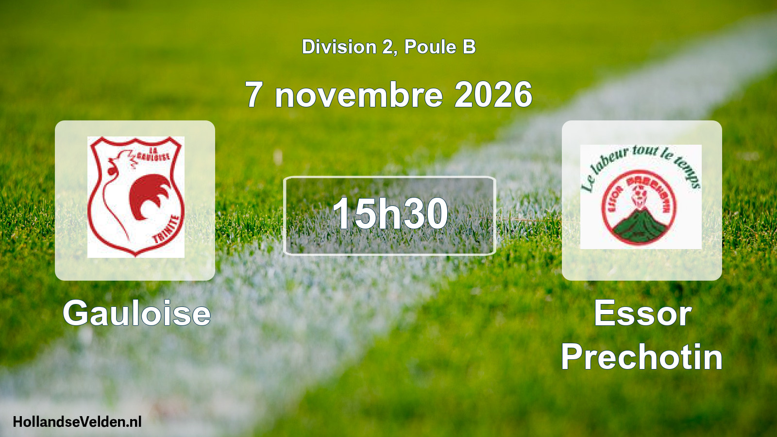Match programmé: Gauloise - Essor Prechotin (7 novembre 2026)